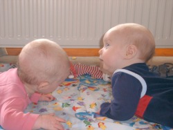 Jonte und Theda schauen sich um